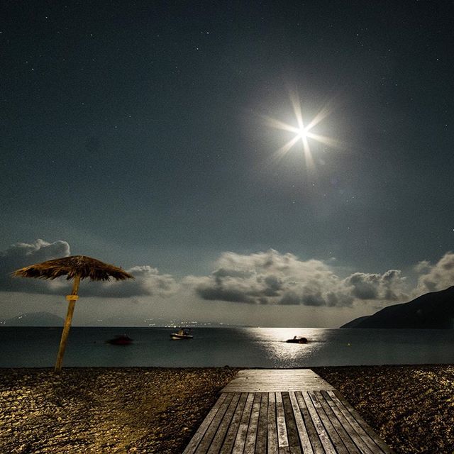 Moonlit beach