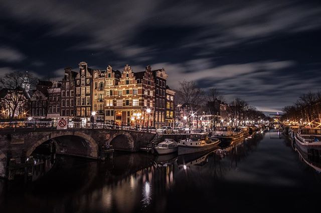 Amsterdam by night. Love this city.